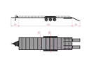 Powerhobby Tri Axle Full Metal Trailer With Led Lights