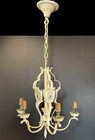 Antique Victorian Gothic Brass Chandelier  5 Lights  Painted Needs Rewired