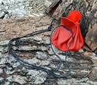 Medieval Leather Bag Made Of Soft Nappa Leather - Medium Larp   Re-enactment Bag