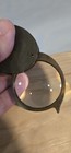 Vintage Atco Usa Brown Bakelite Folding Pocket Magnifying Glass Glass Loop