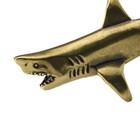 Brass Shark Sculpture Photo Props Unique Mini For Home Office Desk Tea House