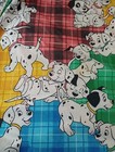 Vintage Disney 101 Dalmatians Twin Fitted Cotton Flannel Sheet Rare 1990s