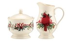 Lenox Winter Greetings Sugar And Creamer Set  Red Cardinal 847266  New In Box