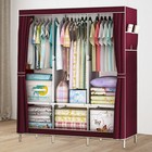 Portable Wardrobe Clothes Rack Storage Closet Organizer Shelf Water-proof Fabric
