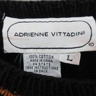 Adrienne Vittadini Vintage Sweater Womens Large Animal Print Floral Buttons