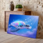 Colorful Sea Turtle Canvas Wall Art Ocean Animal Print Underwater Canvas Decor