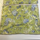Waverly Pillow Shams 24x30 Pair Green Blue Paisley Floral Birds Twine Border