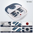 Tenswa Collapsible Foot Spa Bath Massager With Heat  Bubbles  Pedicure White 