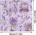 24 Sheets Lavender Double Sided Scrapbook Paper Pad  Purple Floral Butterfly Dec