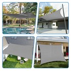 Sun Shade Sail Rectangle Triangle Gray Curved Canopy Cover Garden Pool Yard