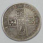 1746 5 Great Britain George Ii Silver Half Crown Vf Struck Spanish Silver Peru