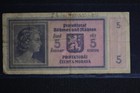 Czechoslovakia 1940 Rare Specimen 5 Korun Circulated Bank Note