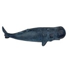 Sperm Whale Statue 15in Hand-painted Resin Ocean Marine Decor Coastal Sculpture