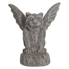 English Antique Concrete 5 In wx6 25 In h  6 In gargoyle  Gargoyle Sculpture
