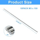 10 Pack Fully Threaded Rod M3 X 150mm  304 Stainless Steel Right Hand Threade   