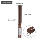 Hand Reamer 24mm H7 Metric Reamer Bit Straight Flutes Alloy Steel Reaming Tool