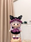 Handmade Amigurumi Crochet Keychain Gothic Lolita Doll Bag Charm Purple Black