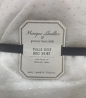 Pottery Barn Kids Monique Lhuillier Tulle Tiny Dot Bed Skirt White Queen  q53u