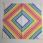 2 Vintage 60 s Vera Neumann Linen Tea Towels Bright Rainbow Dimond