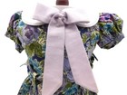 Handmade Ooak Floralpurple Blue Green 30s 40s Dress Fits 18  Doll American Girl