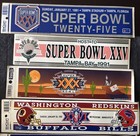 1990   s Nfl Super Bowl Bumper Stickers Lot Of 6 Bumper Stickers Vintage