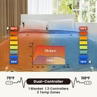 Heated Blanket Electric Blanket King Waffle  90x100 Inches Dual Controllers S   