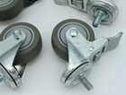 3  Locking Threaded  1 2-13  Stem Caster Wheels Heavy Duty Industrial Set Of 4