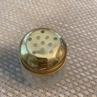Vintage Kraft 100  Grated Parmesan Cheese Glass Shaker Jar Gold Tone Lid  3 75 