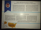 Vint  Orig  1962 Nash Metro  Foldout  patch  Calendar And Club Application index