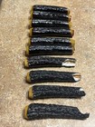 Vintage Egg Yolk Carved Bakelite Real Bakelie Knife Handles Catalin 10pieces