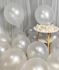 90 Pk White Pearl Balloons 18 Inch Latex Party Balloon Bulk For Events