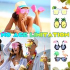 Weewooday 20 Pairs Luau Party Sunglasses Funny Hawaiian Glasses Multicolor