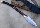 Custom Handmade Carbon Steel Blade Survival Viking Spear   Hunting Spear Camping