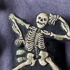 Bethany Lowe Hobgoblins Bruce Elsass Set 2 Skeleton Glittered Napkin Rings 