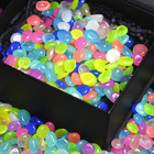 100pcs Colorful Luminous Pebbles  Glow-in-the-dark Garden   Aquarium Stones