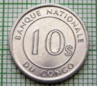 Congo 1967 10 Sengis  Leopard  Aluminium Unc