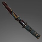 Antique Nihonto Koshirae For Tanto  Family Crest Menuki 