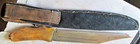 Vintage Hand Forged Bowie Knife  7 5  Blade  4 3 elk Horn Handle  Leather Sheath