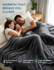 Queen Size Fleece Bed Blanket 90x90 Inch 300gsm Soft Warm Charcoal Grey