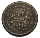 Old Us Coins 1804 Half Cent Crosslet 4 Stems Penny Early Drapped Bust 1 2 C