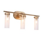 Lnc 21 5 In  Antique Gold 3-light Bathroom Vanity Wall Light W  Glass Shades