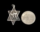 Vtg Sterling Silver Chai Star Of David Pendant Filigree Handcrafted Judaica 1 5   