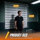Mugshot Backdrop 4 3x4 9 Ft - Police Lineup Height Chart - Crime Scene Photo