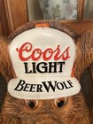 Coors Light Beer Wolf 3-d Face Sign Bar Pub Man Cave Decor 14   x10    Vintage 1987