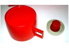 Vintage 13 1 2  Red   Gold  King Seeley Thermos  W  Cup   Stopper  2434
