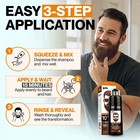 Men   s Hair   Beard Dye Color Shampoo    100  Grey Hair Coverage     Brown Color Dye