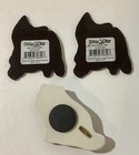 Cat Magnets 2 Black Flat   1 Long Haired 3d Ceramic Refrigerator Lot Of 3 Retro