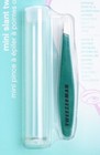 Tweezerman Mini Slant Tweezer With Case Dark Teal  New