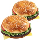 Realistic Fake Hamburger Set - 2 Pack Faux Food Props For Display   Decoration