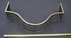 18th Century Shaped Chippendale Wire Fireplace Fender W brass Top Rail - 31 5 